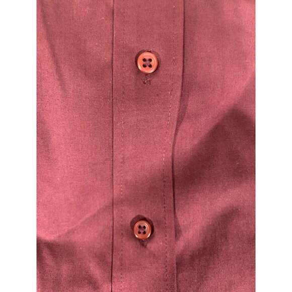 Pierre Cardin Mens Comfort Fit Dress Shirt Berry 16.5 34/35 - Picture 8 of 11